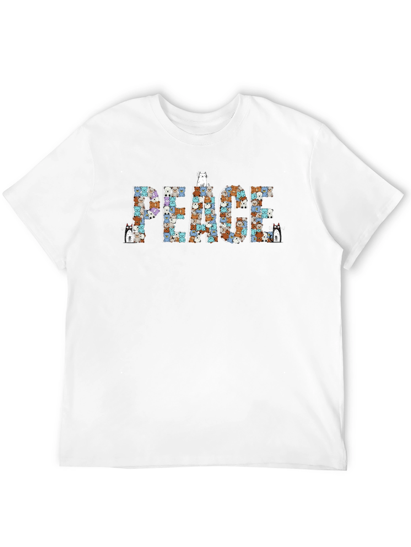 Peace Cats Graphic T-Shirt - Comfort and Style