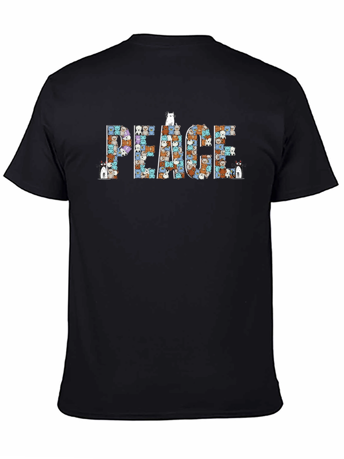 Peace Cats Graphic T-Shirt - Comfort and Style
