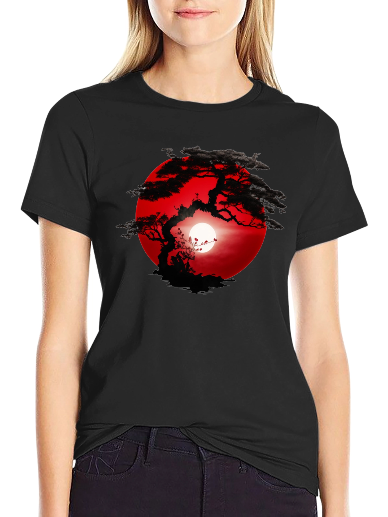 Bonsai Sunset T-Shirt - Unique Graphic Tee