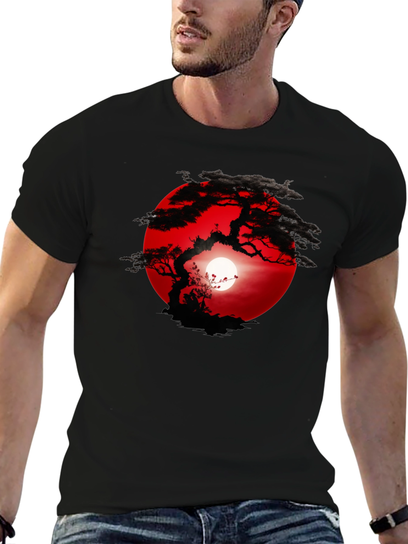Bonsai Sunset T-Shirt - Unique Graphic Tee