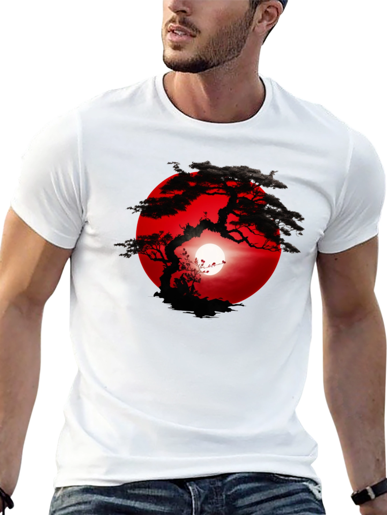 Bonsai Sunset T-Shirt - Unique Graphic Tee