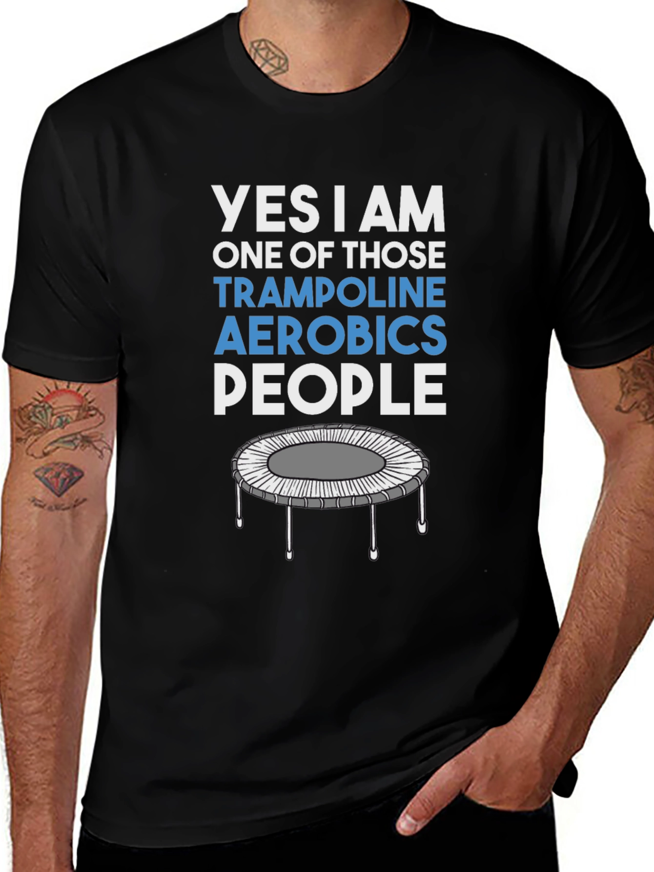 Trampoline Aerobics People Graphic T-Shirt
