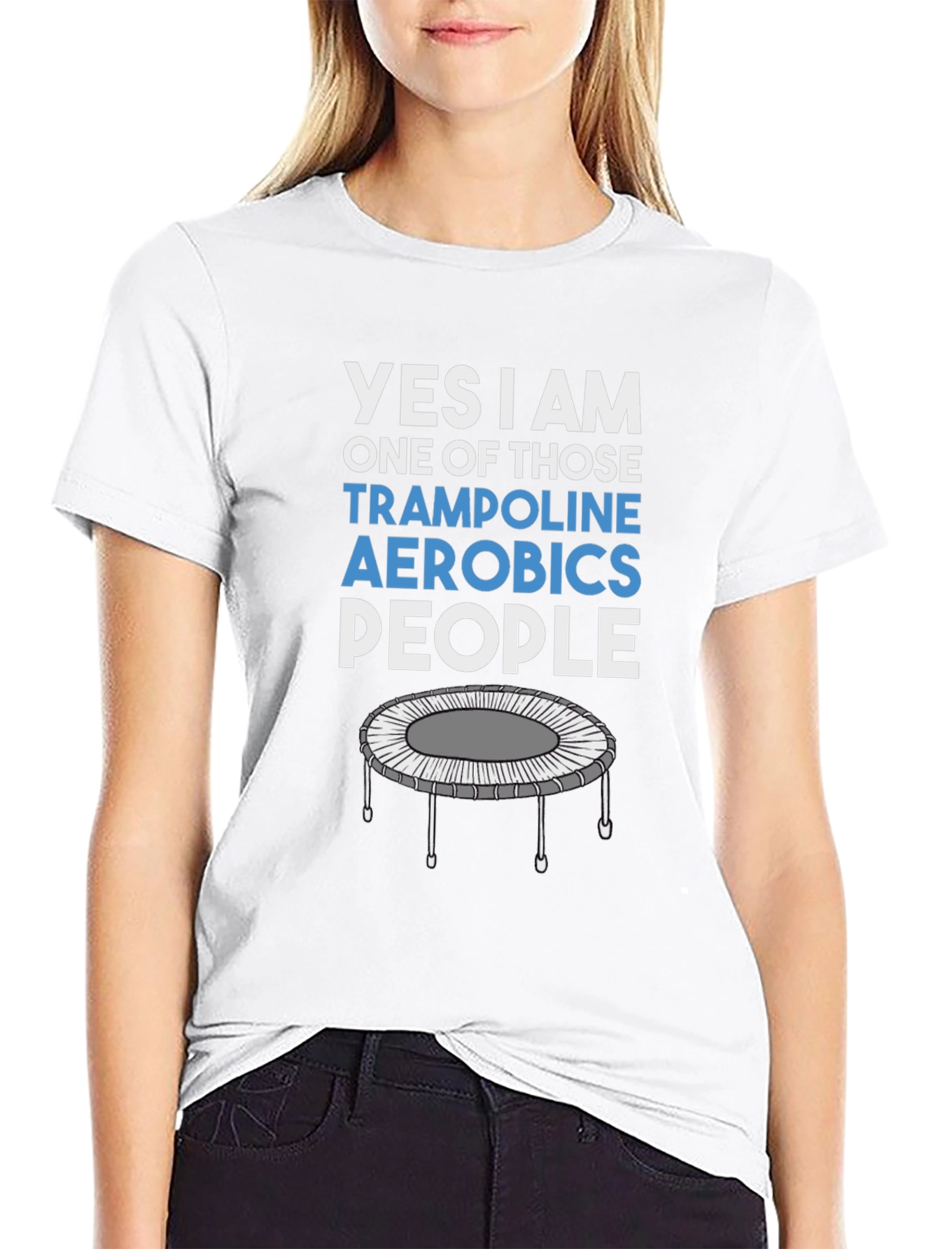 Trampoline Aerobics People Graphic T-Shirt