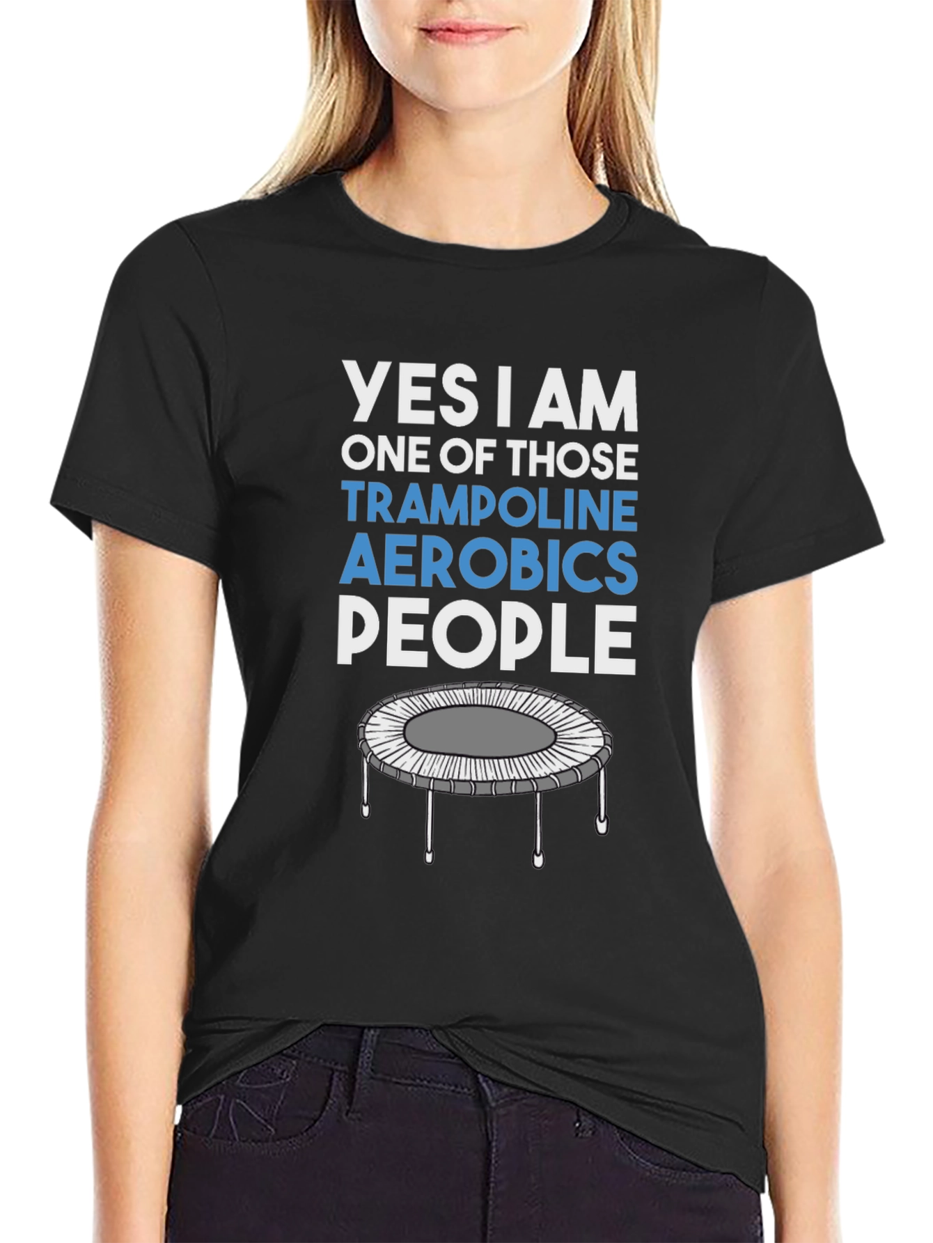 Trampoline Aerobics People Graphic T-Shirt