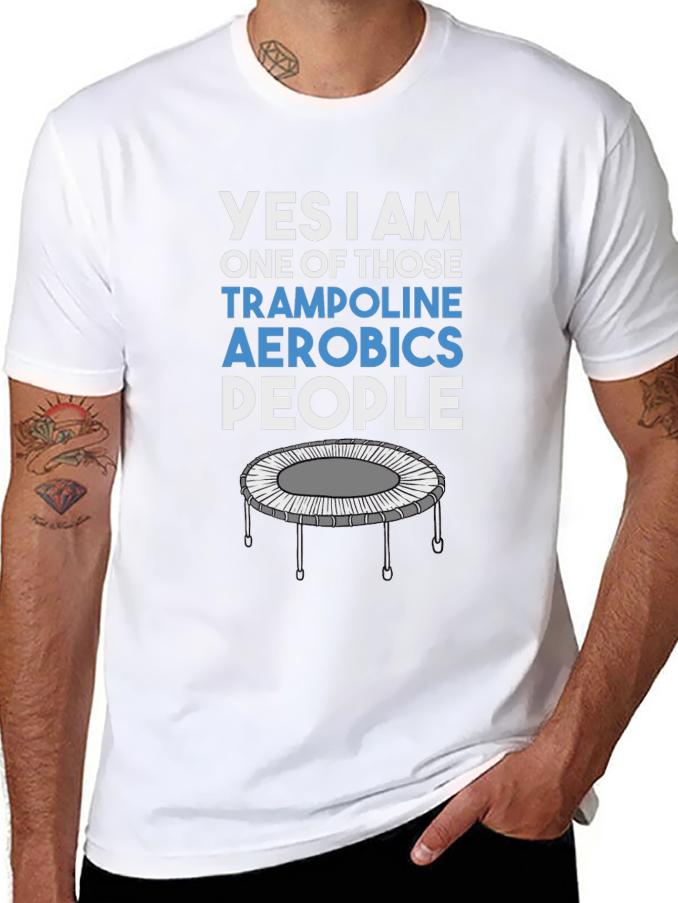 Trampoline Aerobics People Graphic T-Shirt
