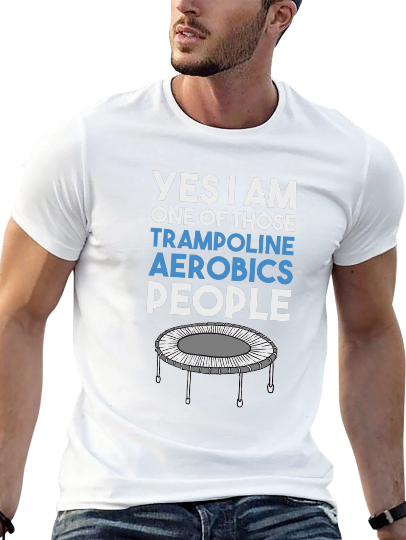 Trampoline Aerobics People Graphic T-Shirt