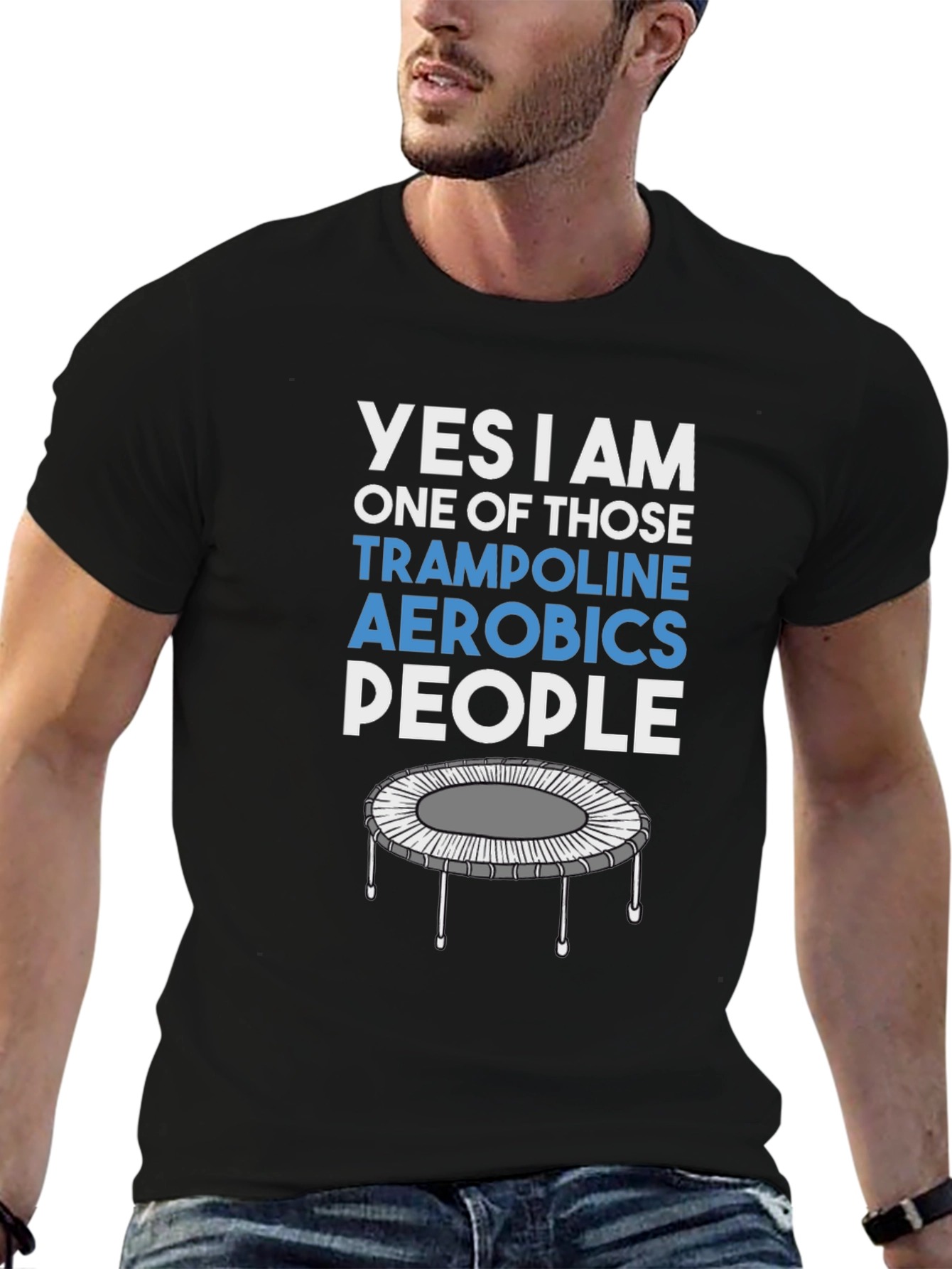 Trampoline Aerobics People Graphic T-Shirt