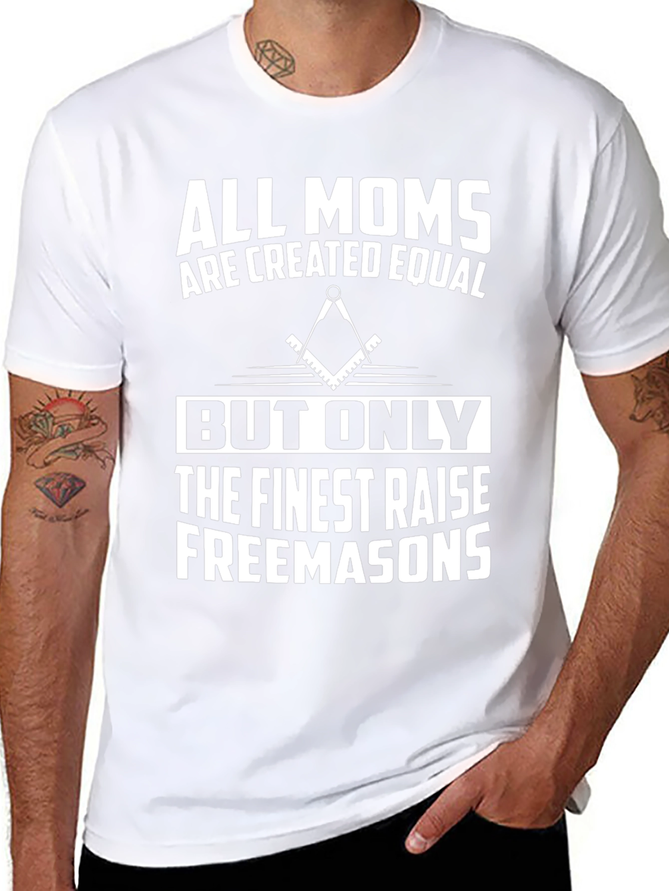 Finest Moms Raise Freemasons Graphic T-Shirt
