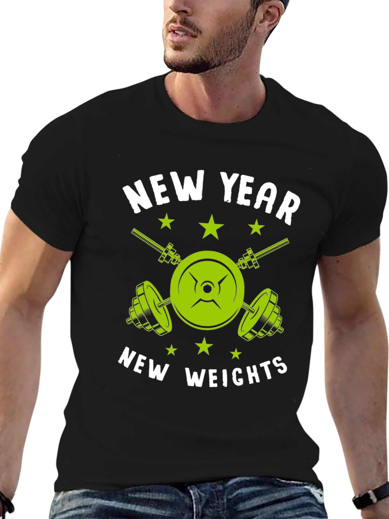 New Year New Weights T-Shirt - Fitness Gym Tee