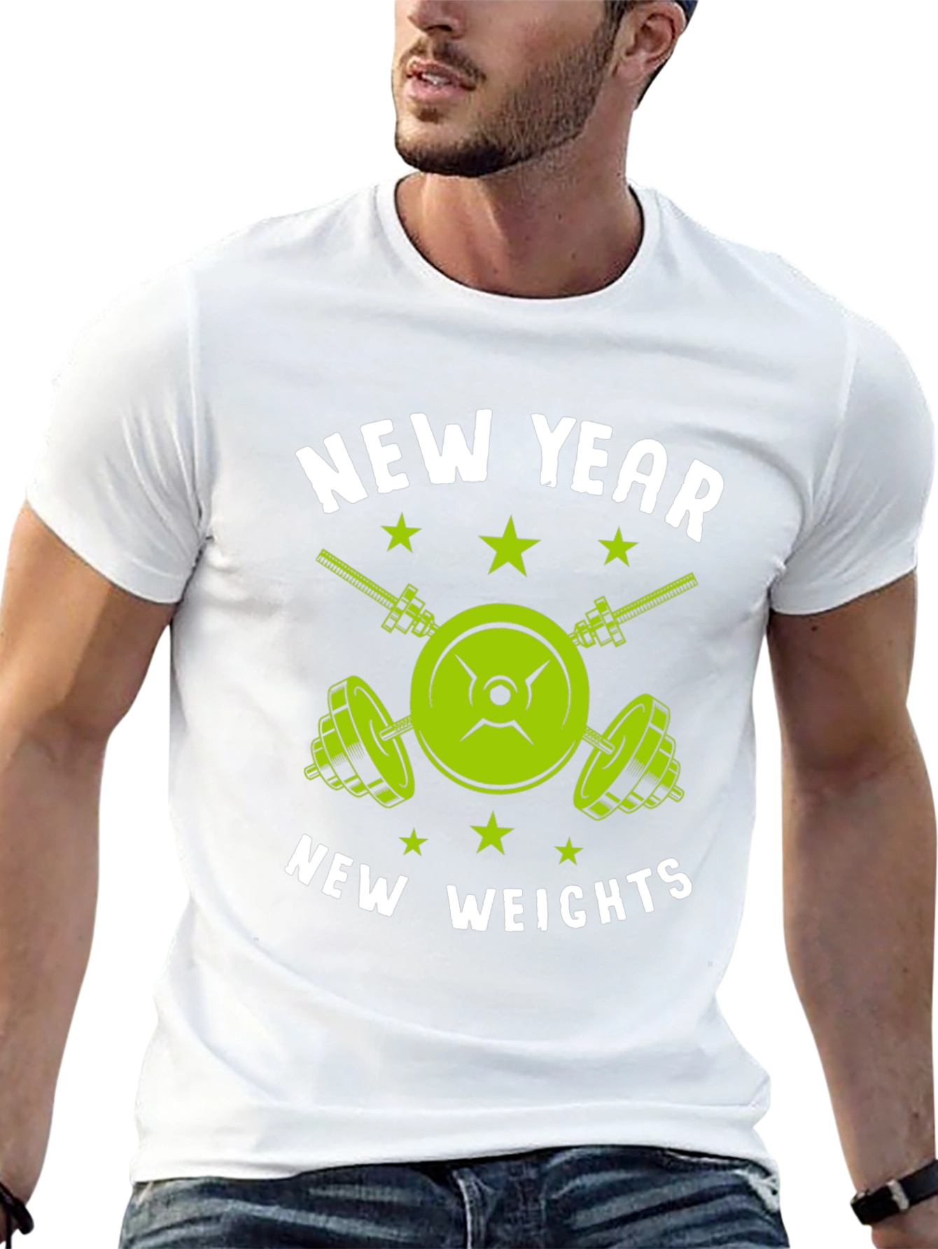New Year New Weights T-Shirt - Fitness Gym Tee