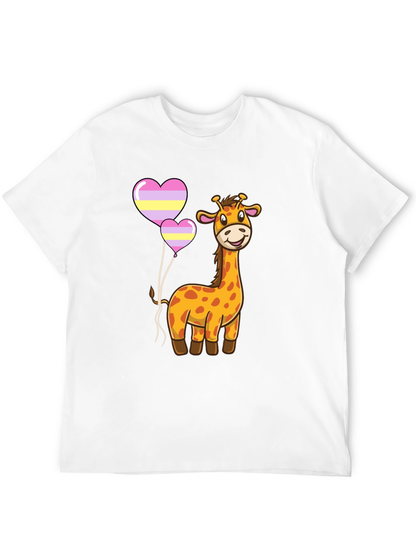 Cute Giraffe Heart Balloons T-Shirt