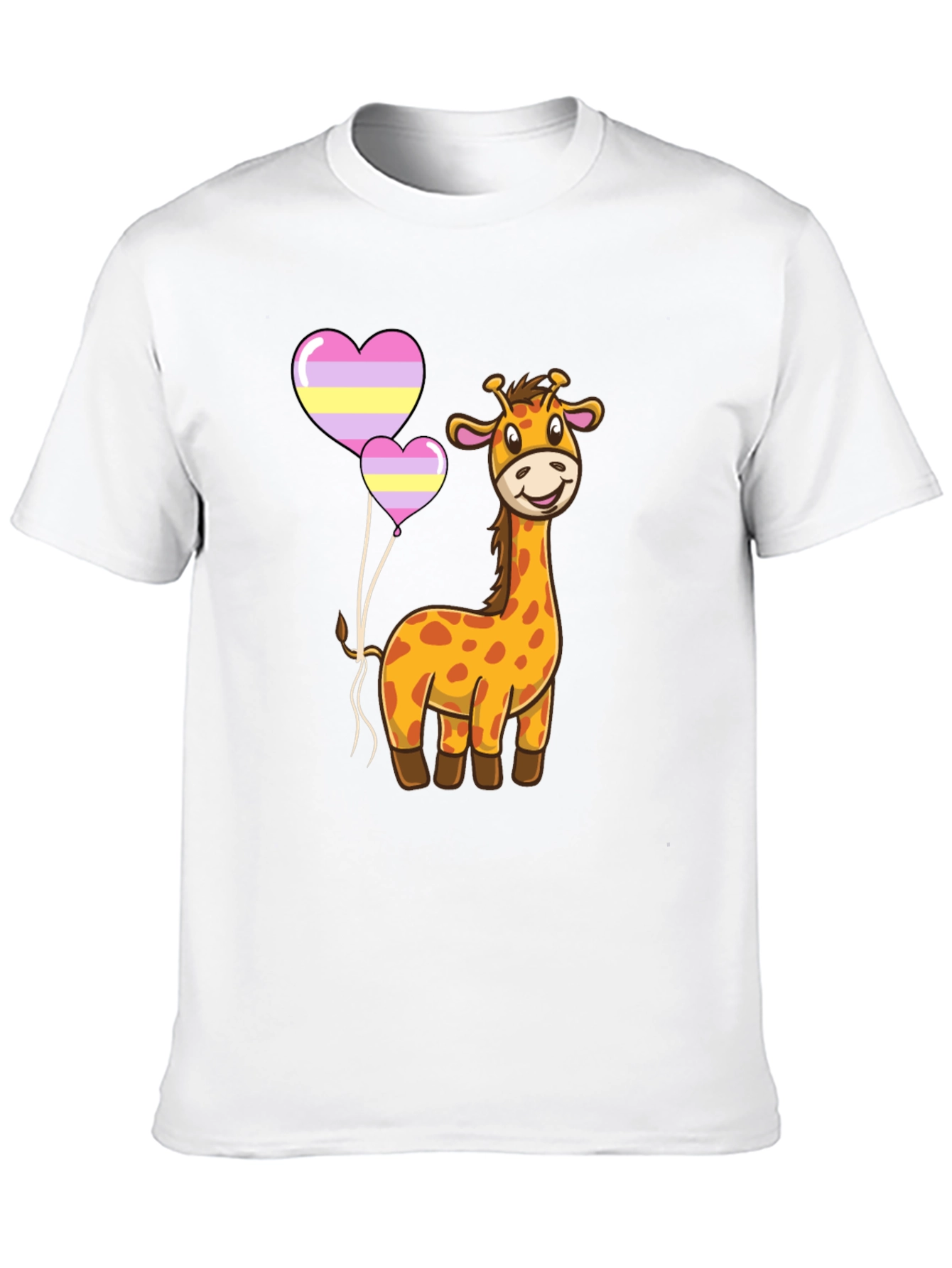 Cute Giraffe Heart Balloons T-Shirt
