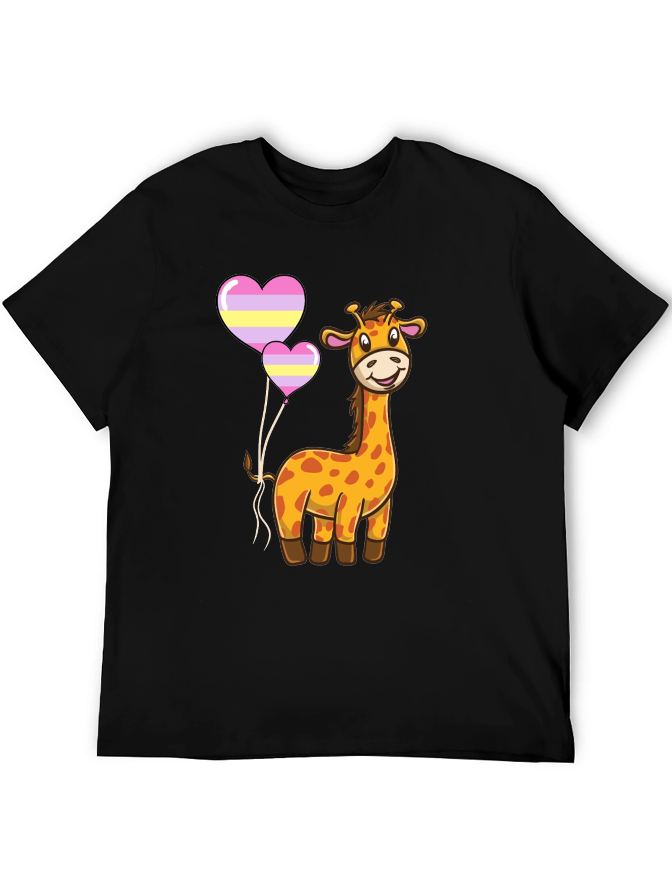 Cute Giraffe Heart Balloons T-Shirt
