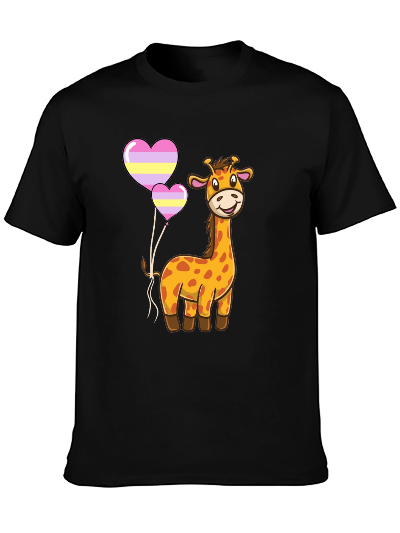 Cute Giraffe Heart Balloons T-Shirt