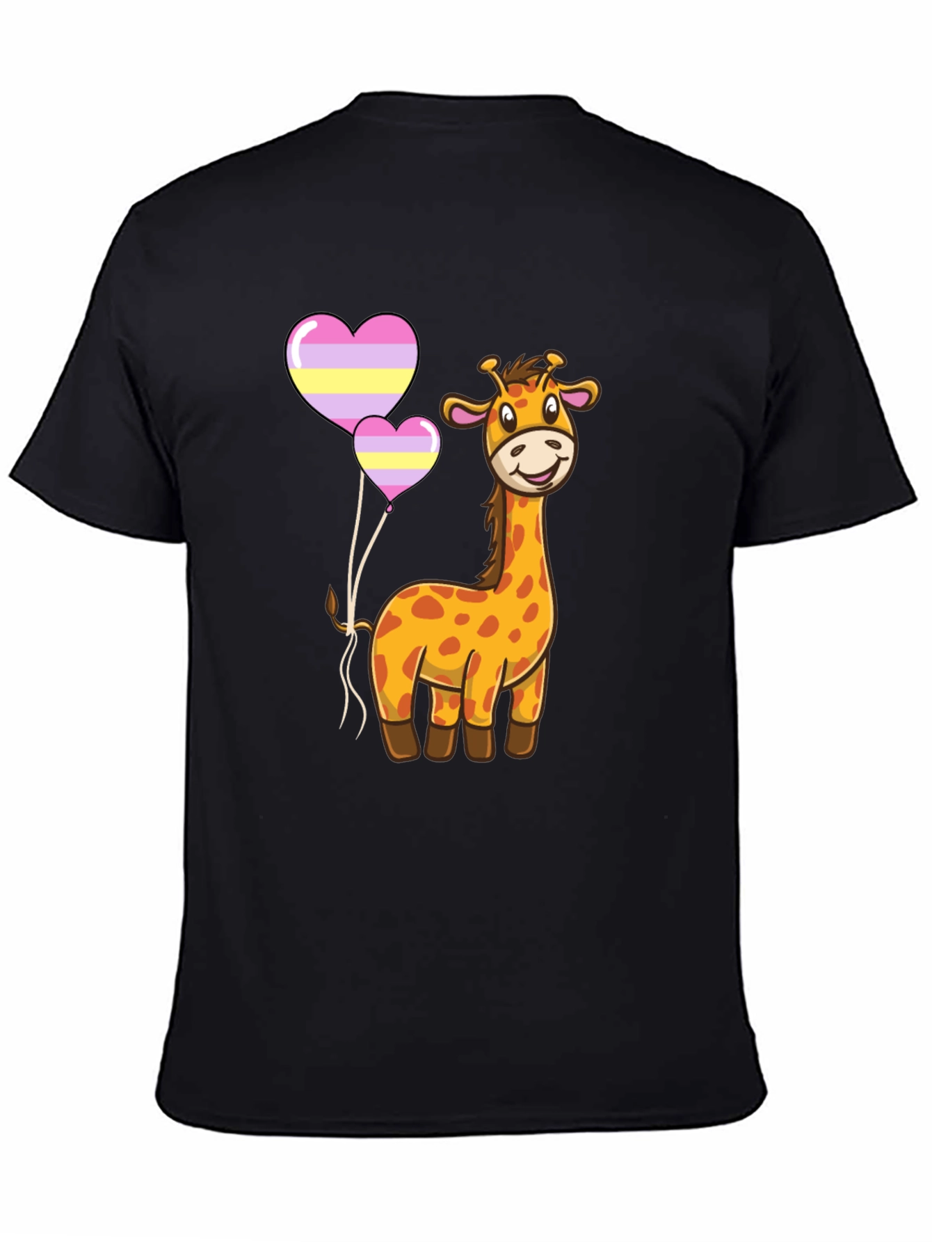 Cute Giraffe Heart Balloons T-Shirt
