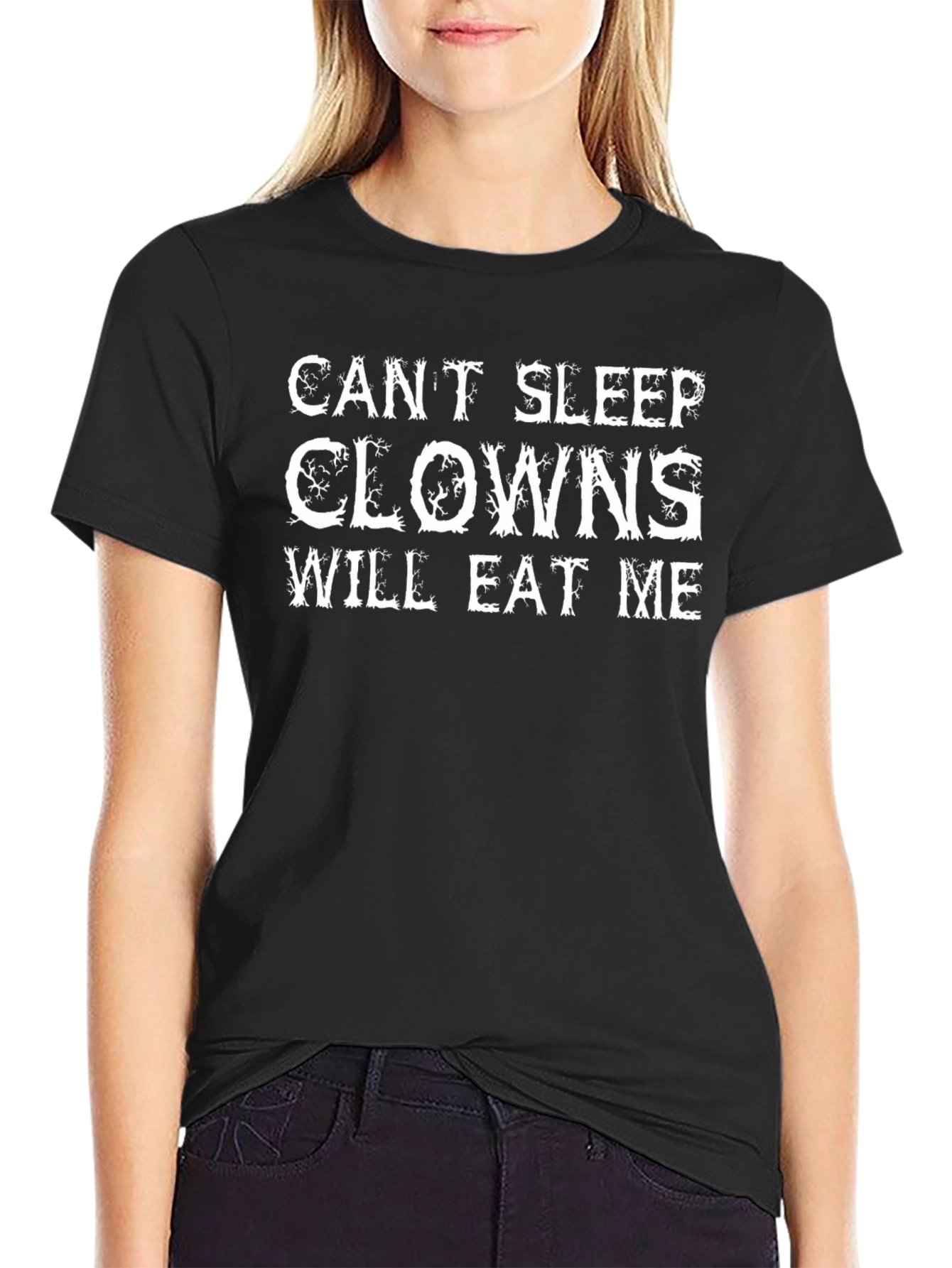Cant Sleep Clowns Will Eat Me Graphic Tee