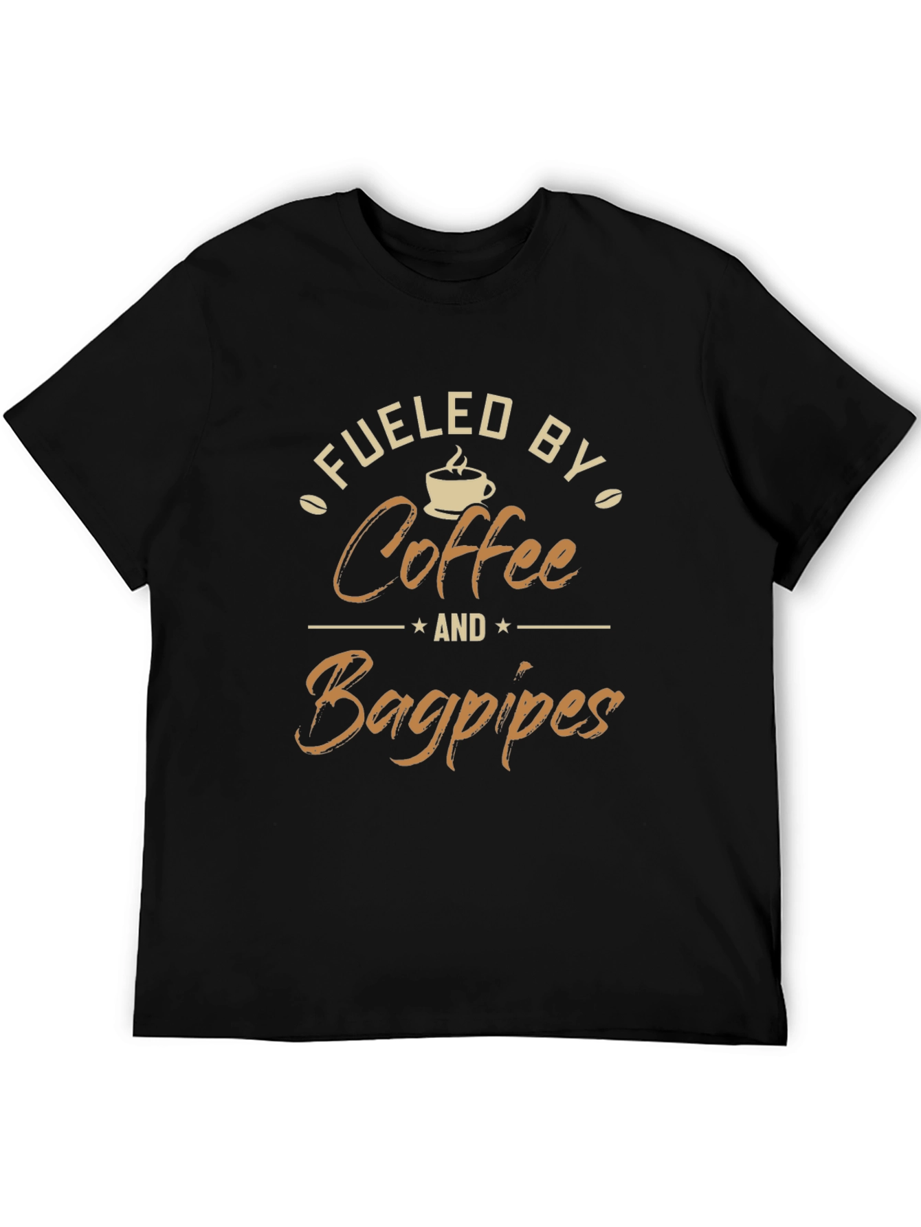 Fueled By Coffee & Bagpipes Graphic T-Shirt