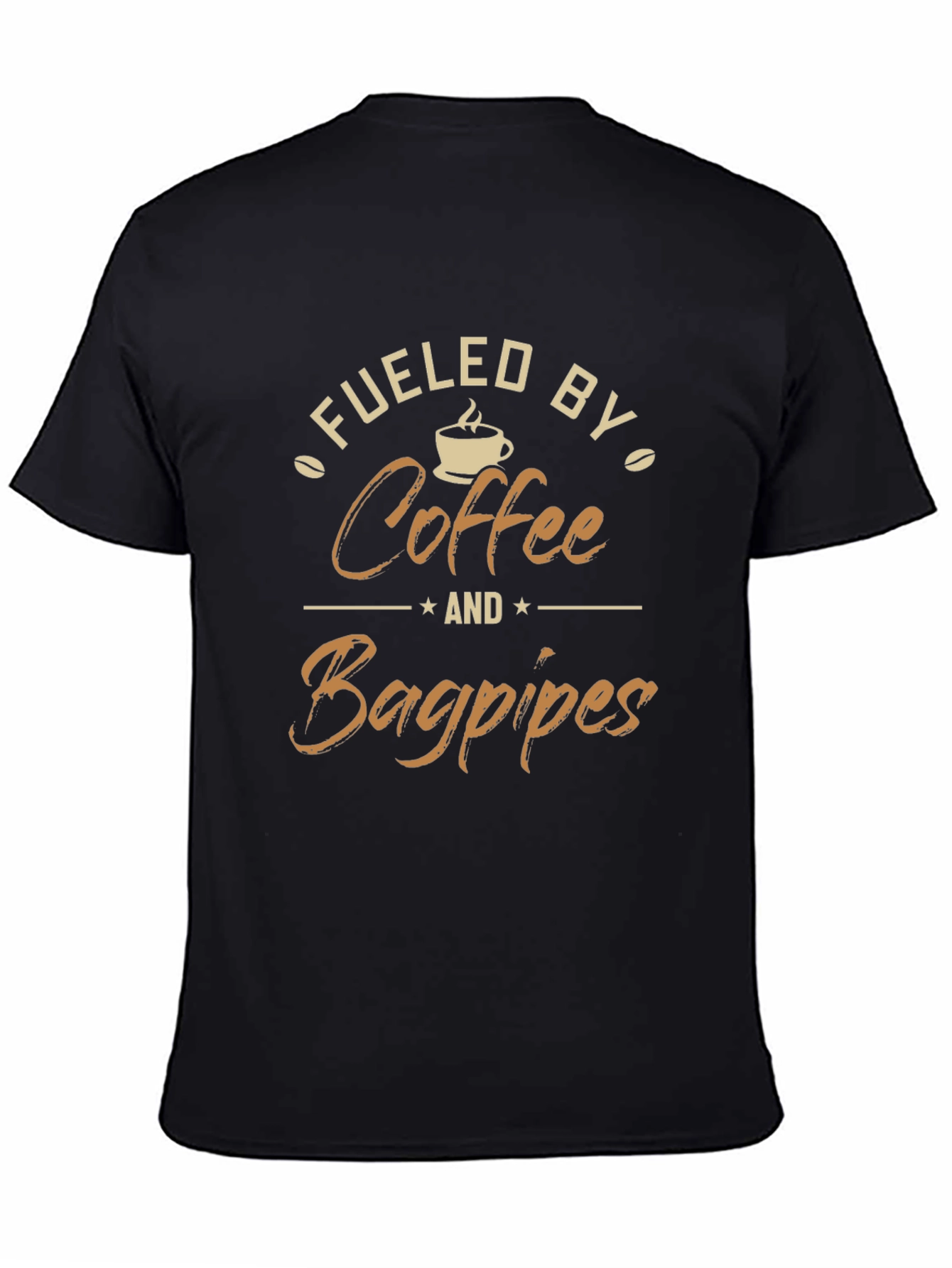 Fueled By Coffee & Bagpipes Graphic T-Shirt