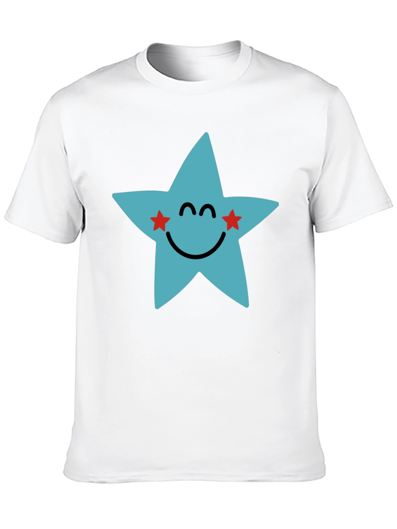 Star Face Graphic Black T-Shirt