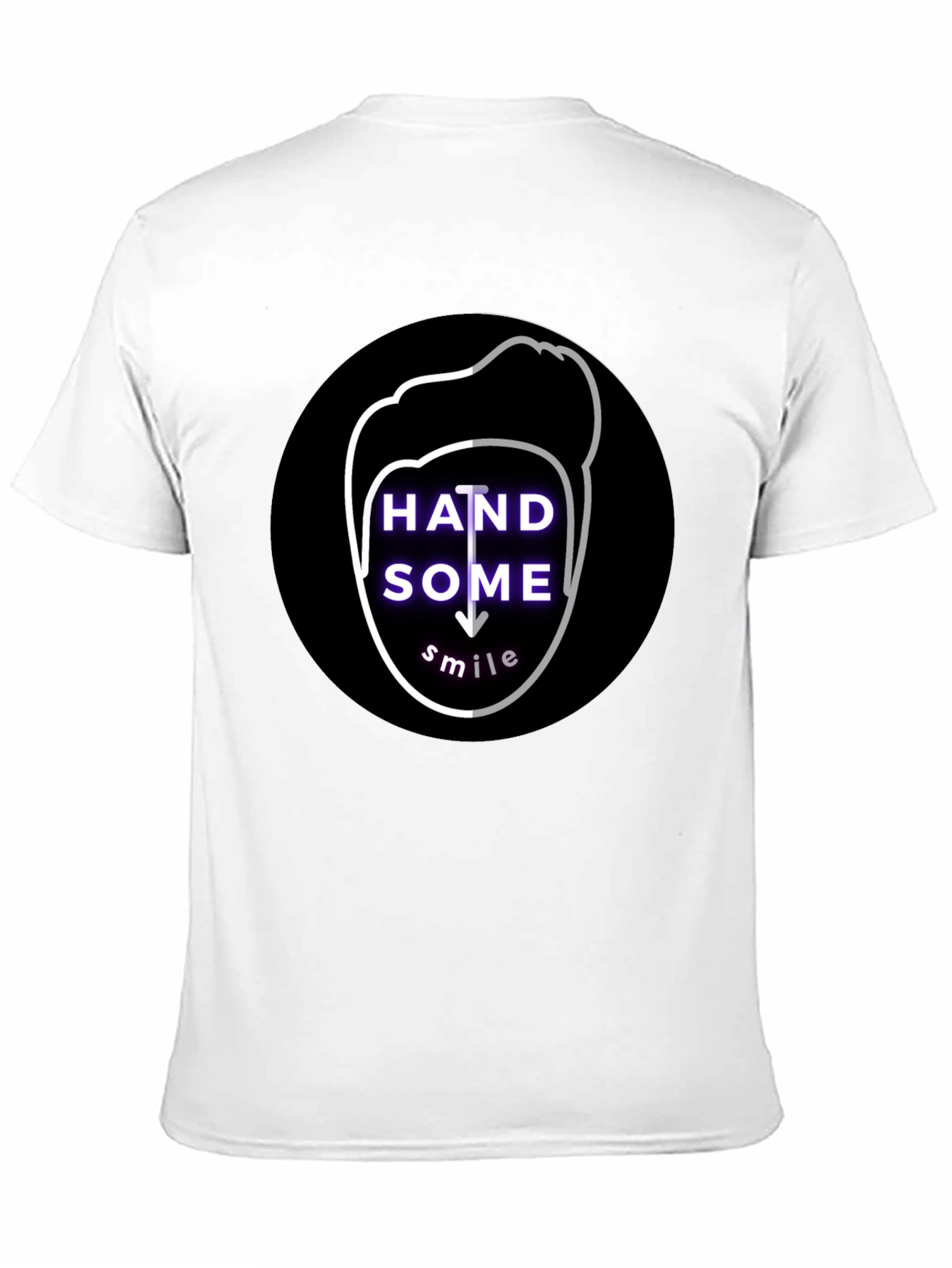 Handsome Smile Graphic Tee - Soft Cotton Black T-Shirt
