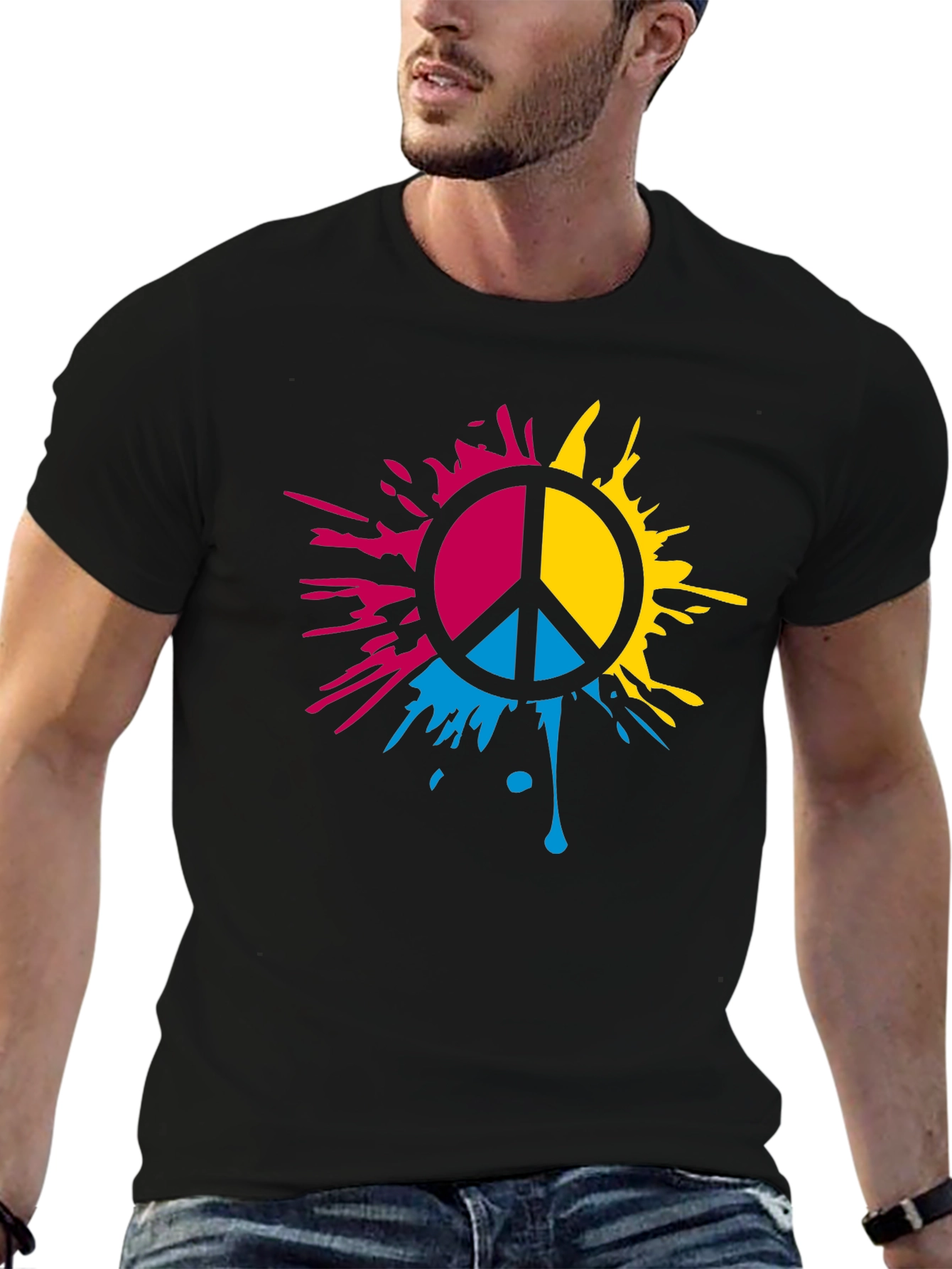 Pansexual Pride Peace Sign T-Shirt
