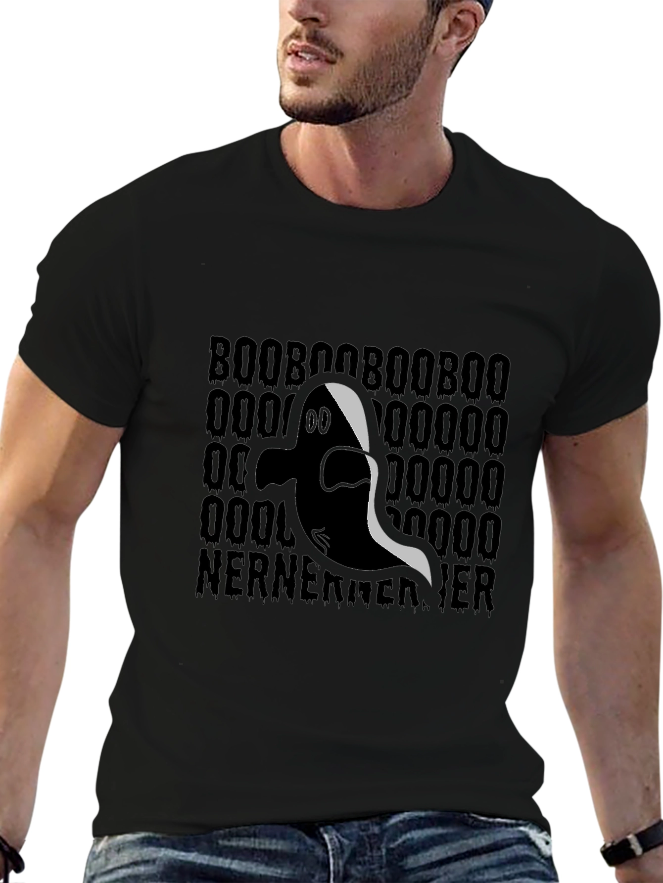 Boo Ghost Graphic Tee - Halloween Spooky Shirt