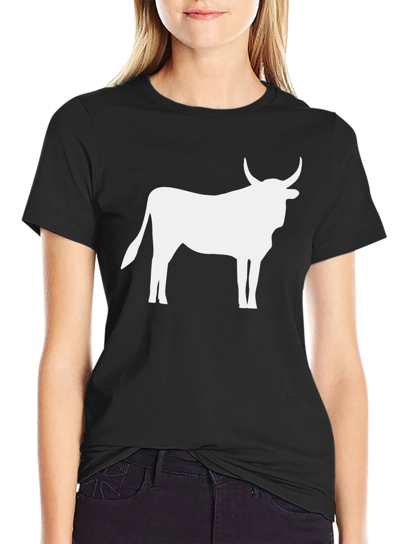 Bull Silhouette Black T-Shirt