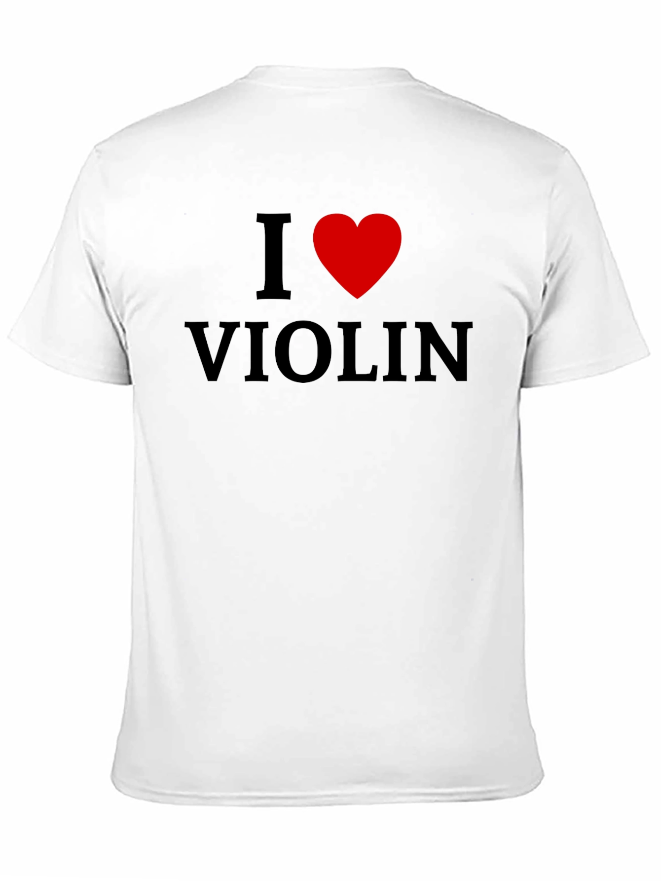 I Heart Violin Black T-Shirt Music Lover Tee