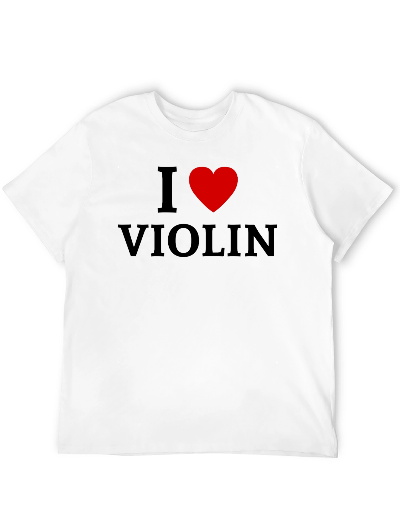 I Heart Violin Black T-Shirt Music Lover Tee