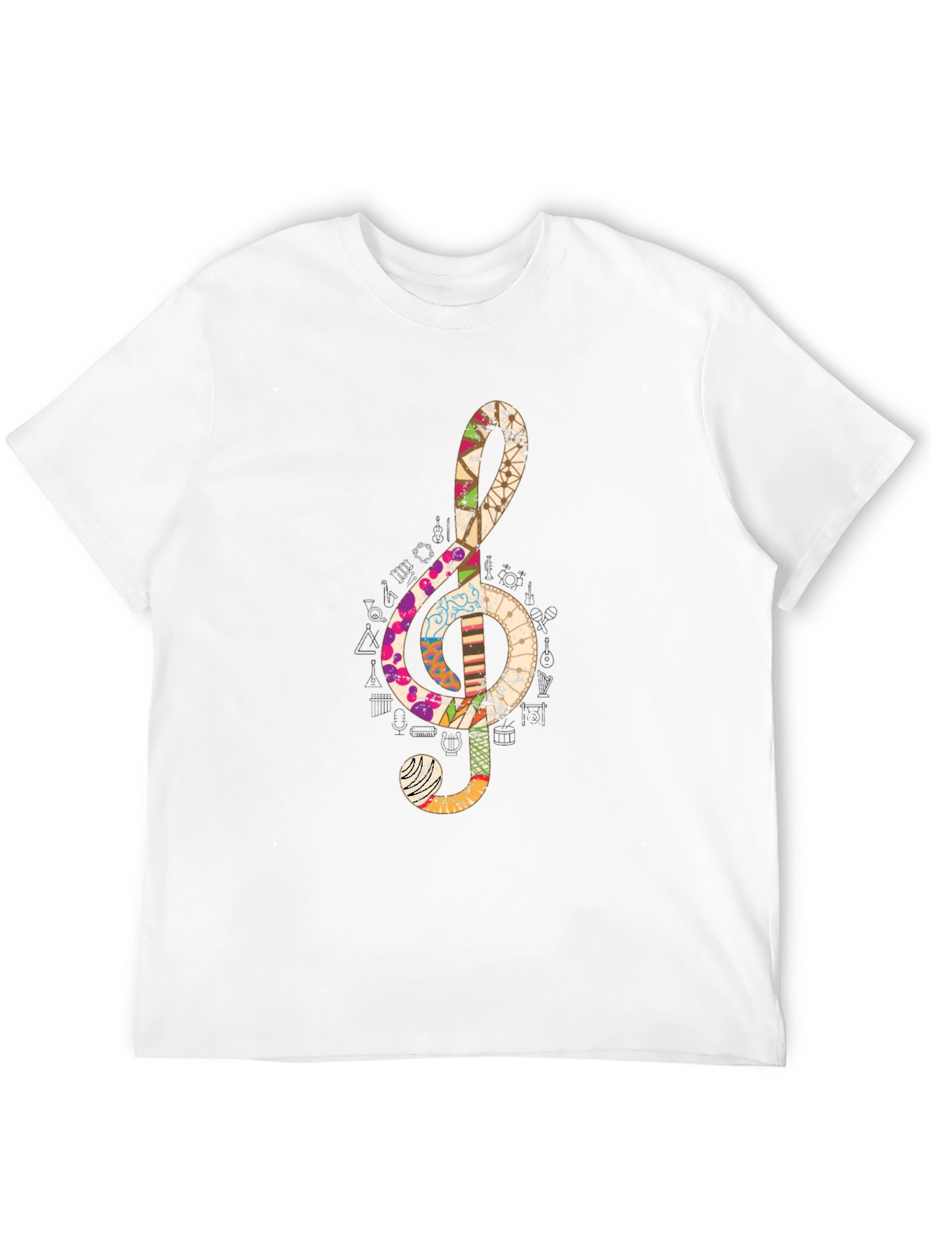 Treble Clef Graphic T-Shirt - Black