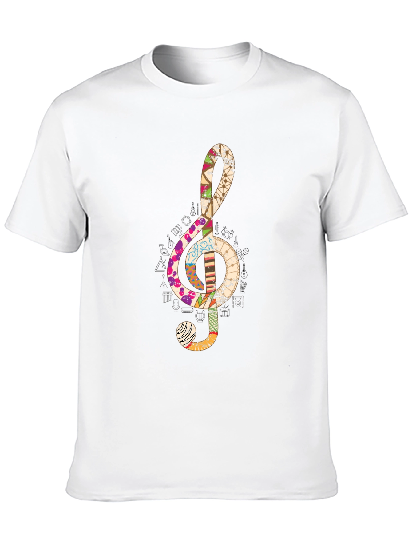 Treble Clef Graphic T-Shirt - Black