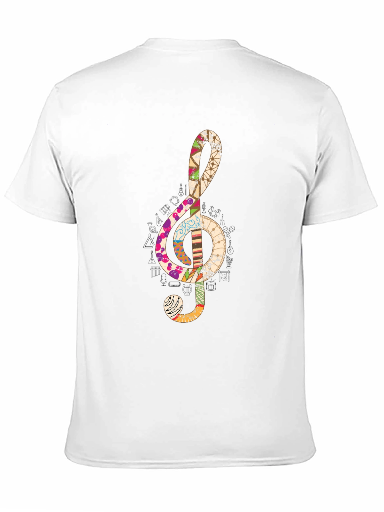 Treble Clef Graphic T-Shirt - Black