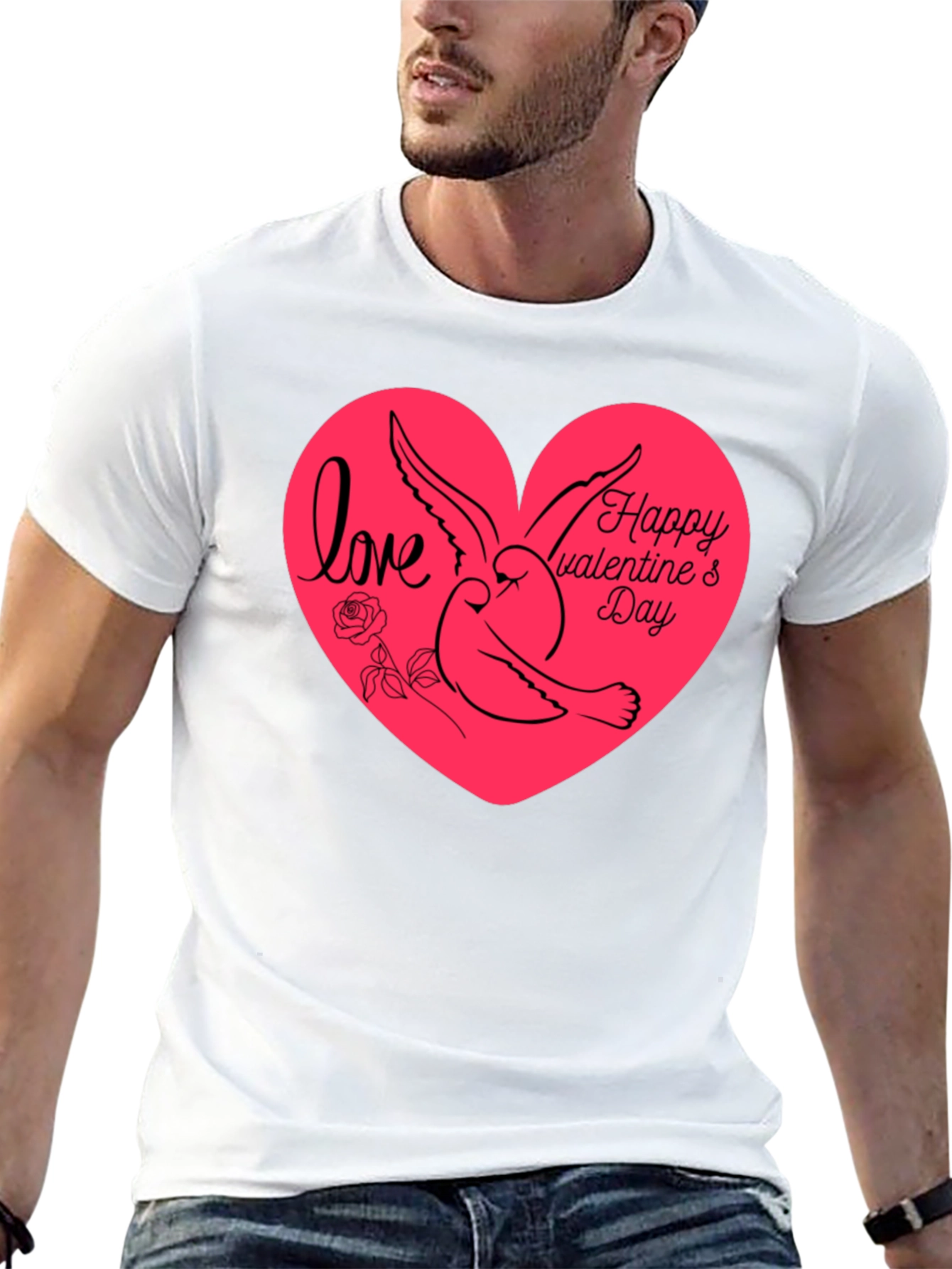 Love & Dove Valentines Day Graphic Tee