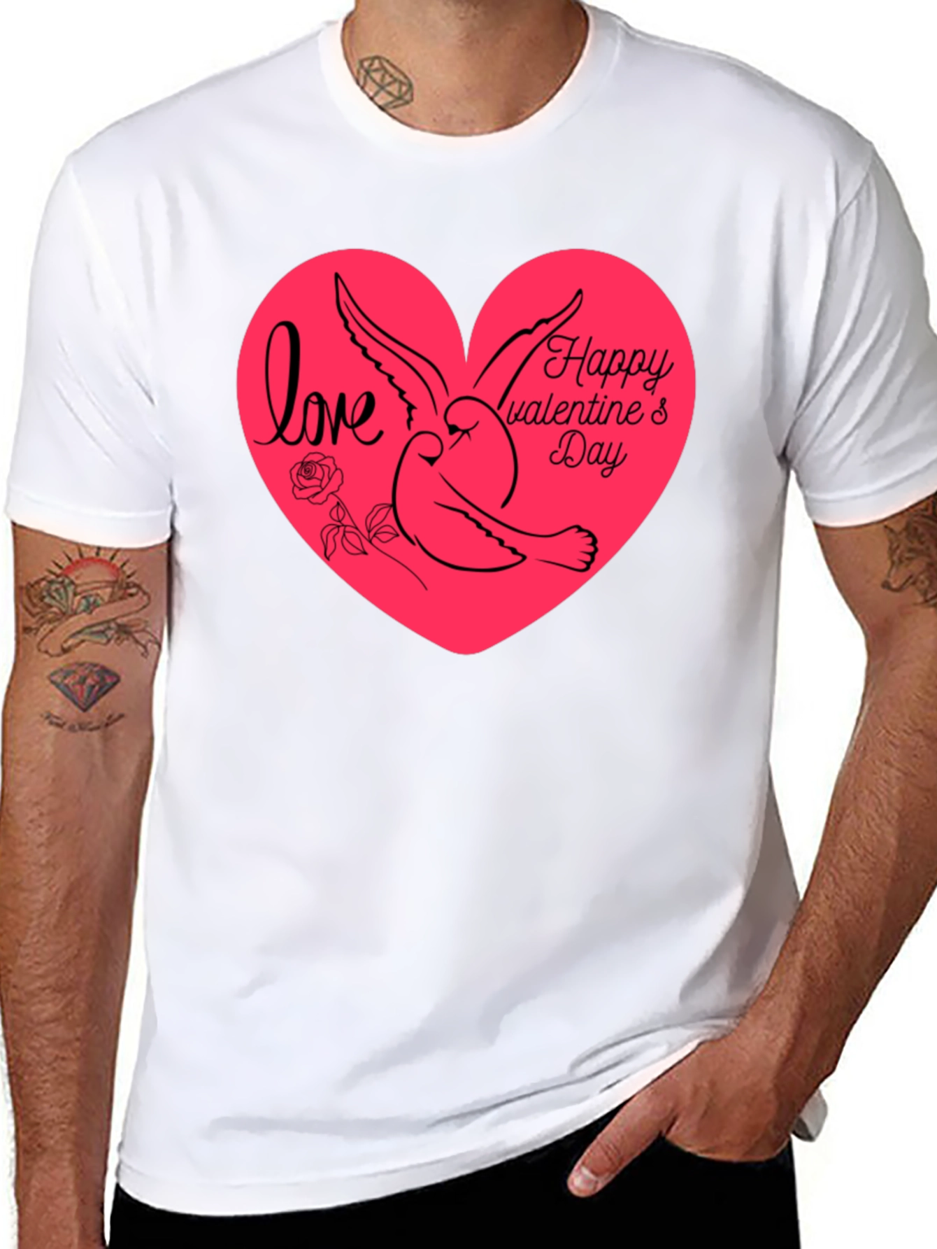 Love & Dove Valentines Day Graphic Tee