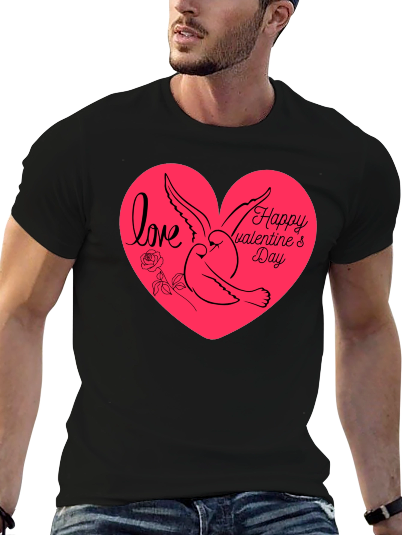 Love & Dove Valentines Day Graphic Tee