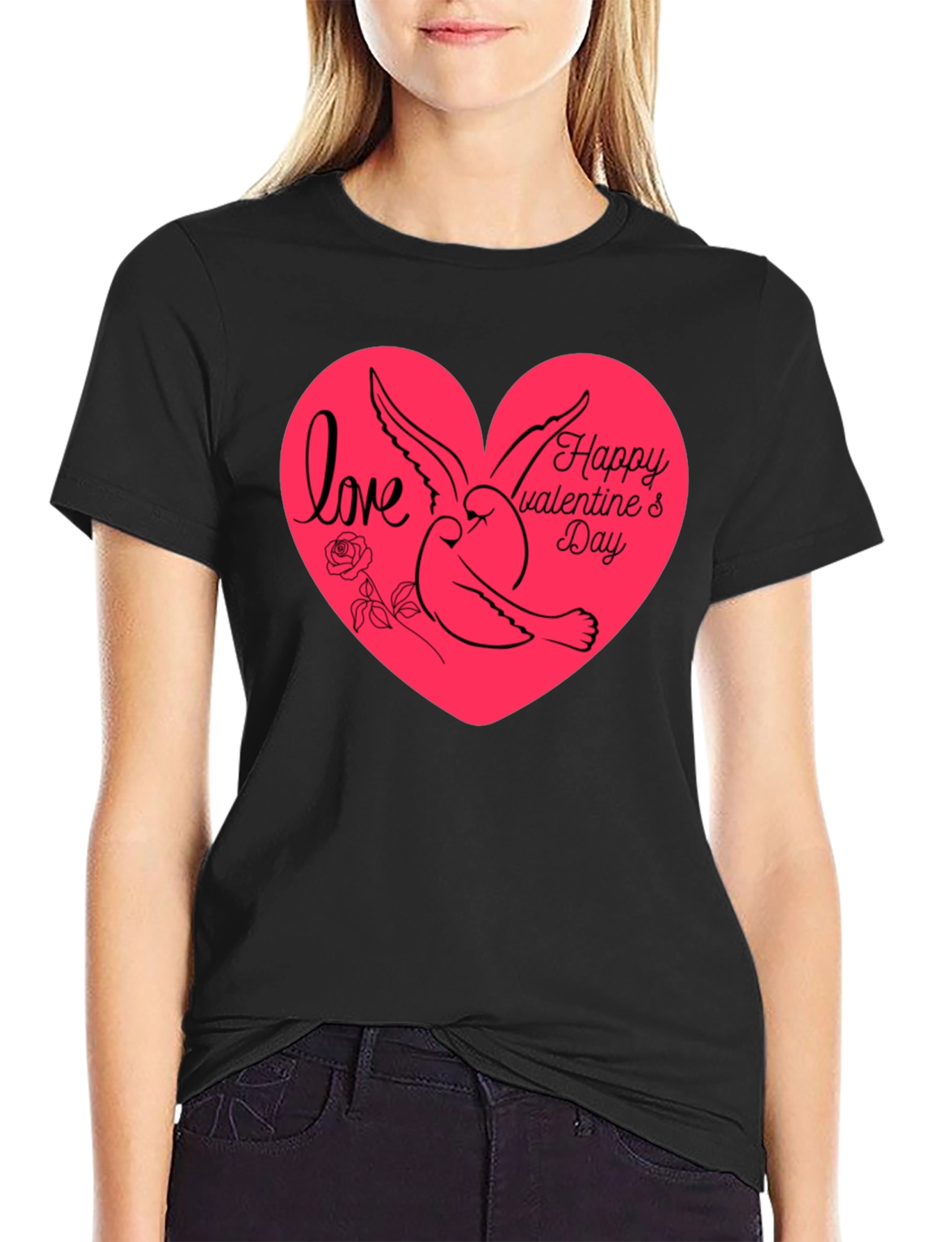 Love & Dove Valentines Day Graphic Tee