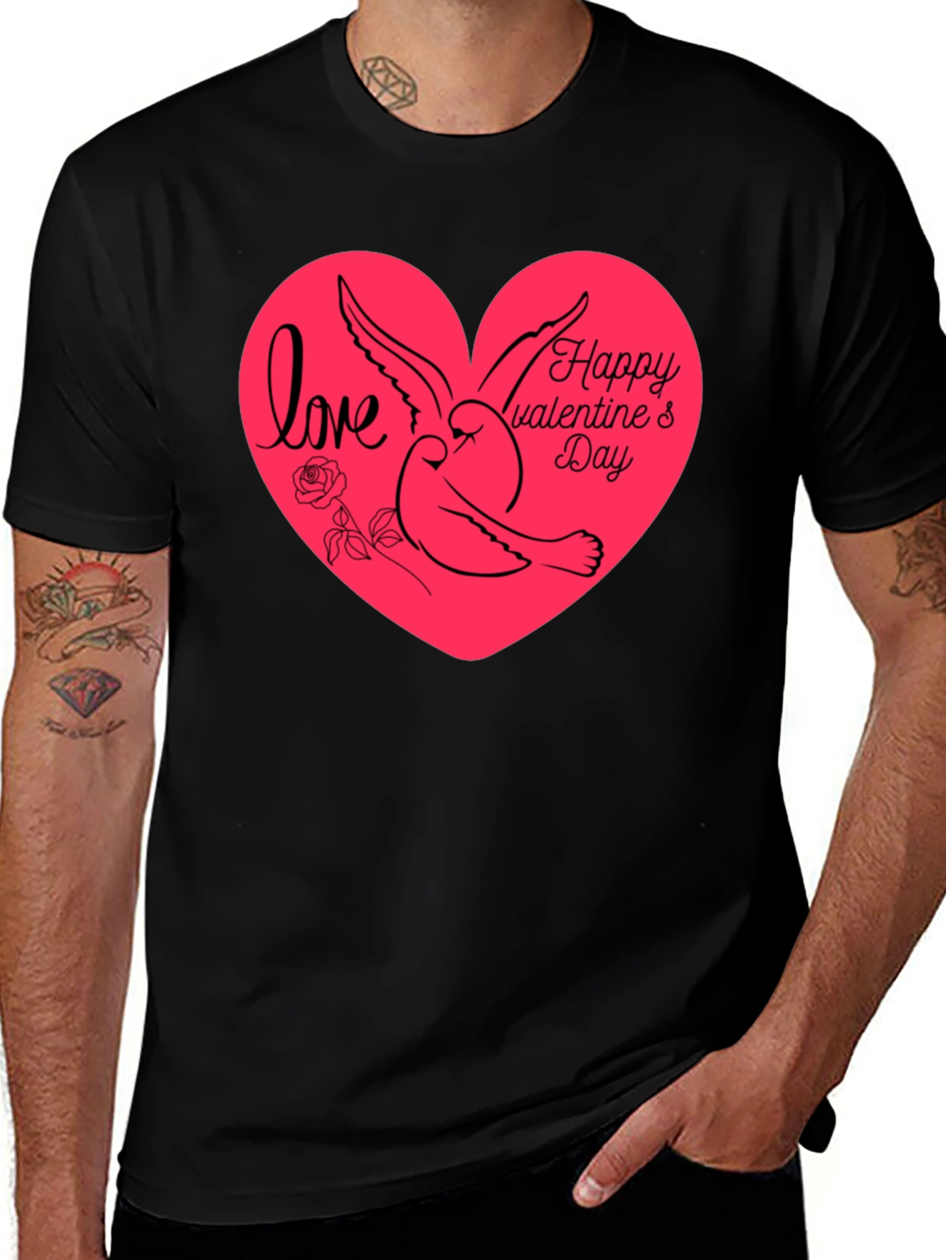 Love & Dove Valentines Day Graphic Tee