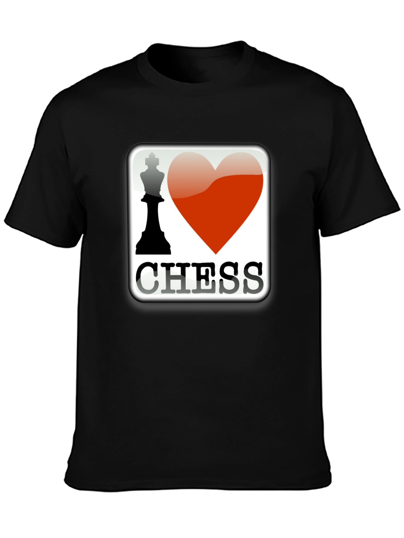 I Heart Chess Graphic T-Shirt - Black Cotton Tee