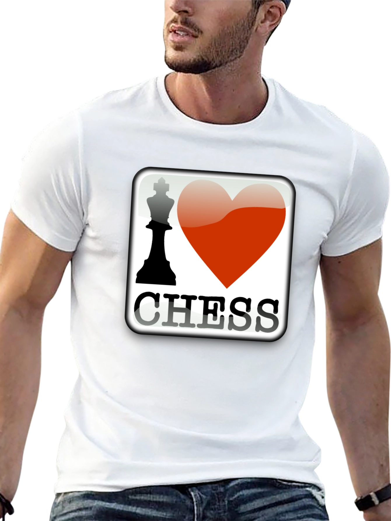 I Heart Chess Graphic T-Shirt - Black Cotton Tee
