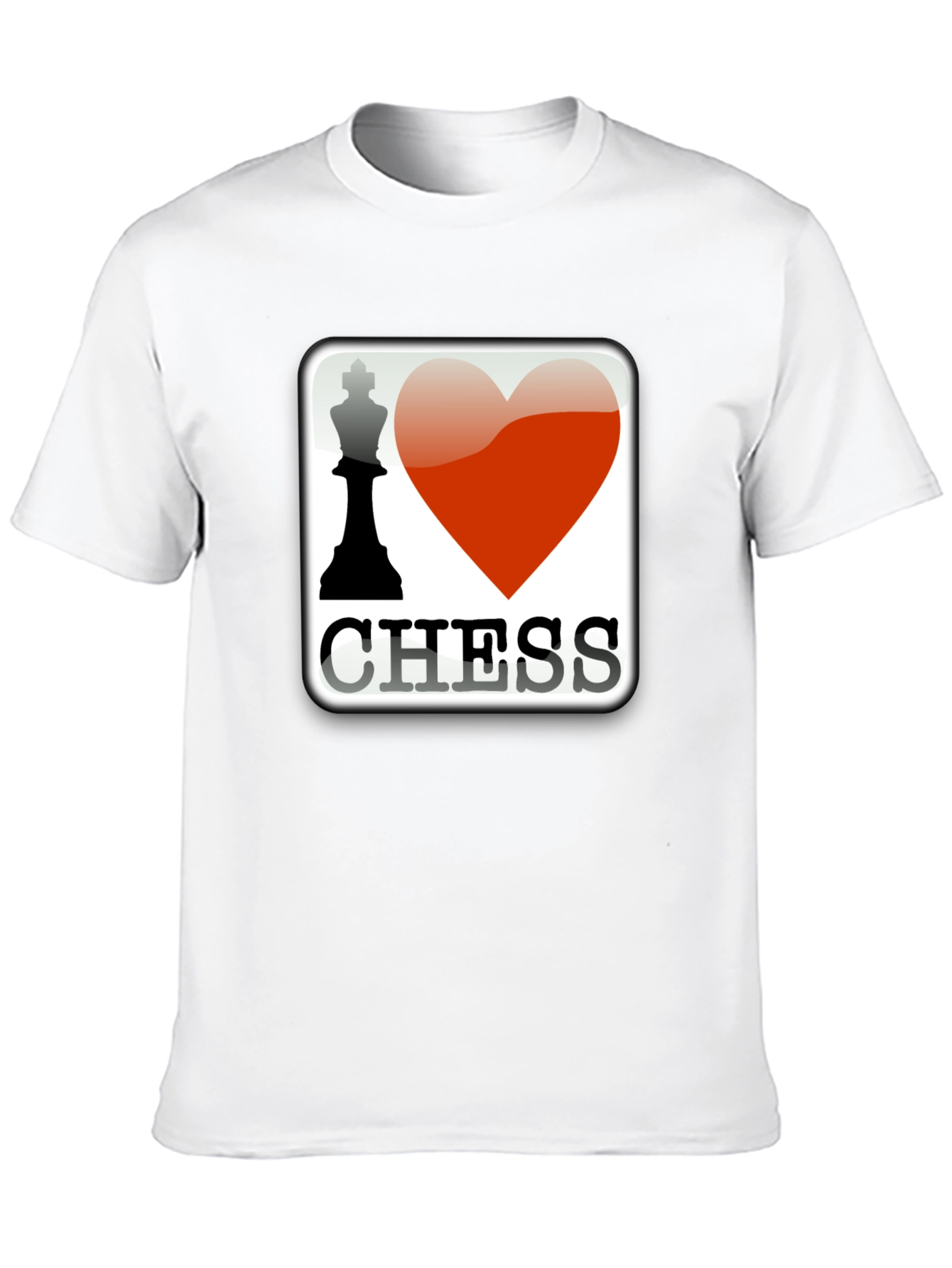 I Heart Chess Graphic T-Shirt - Black Cotton Tee