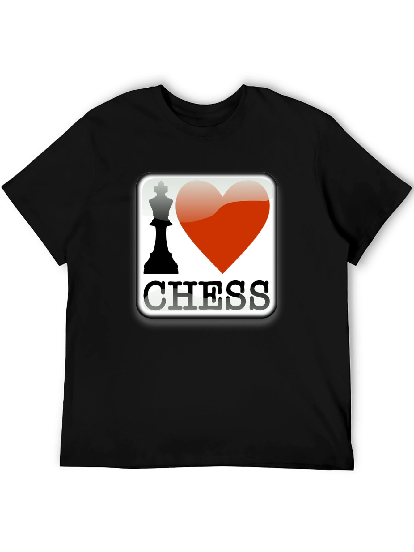 I Heart Chess Graphic T-Shirt - Black Cotton Tee