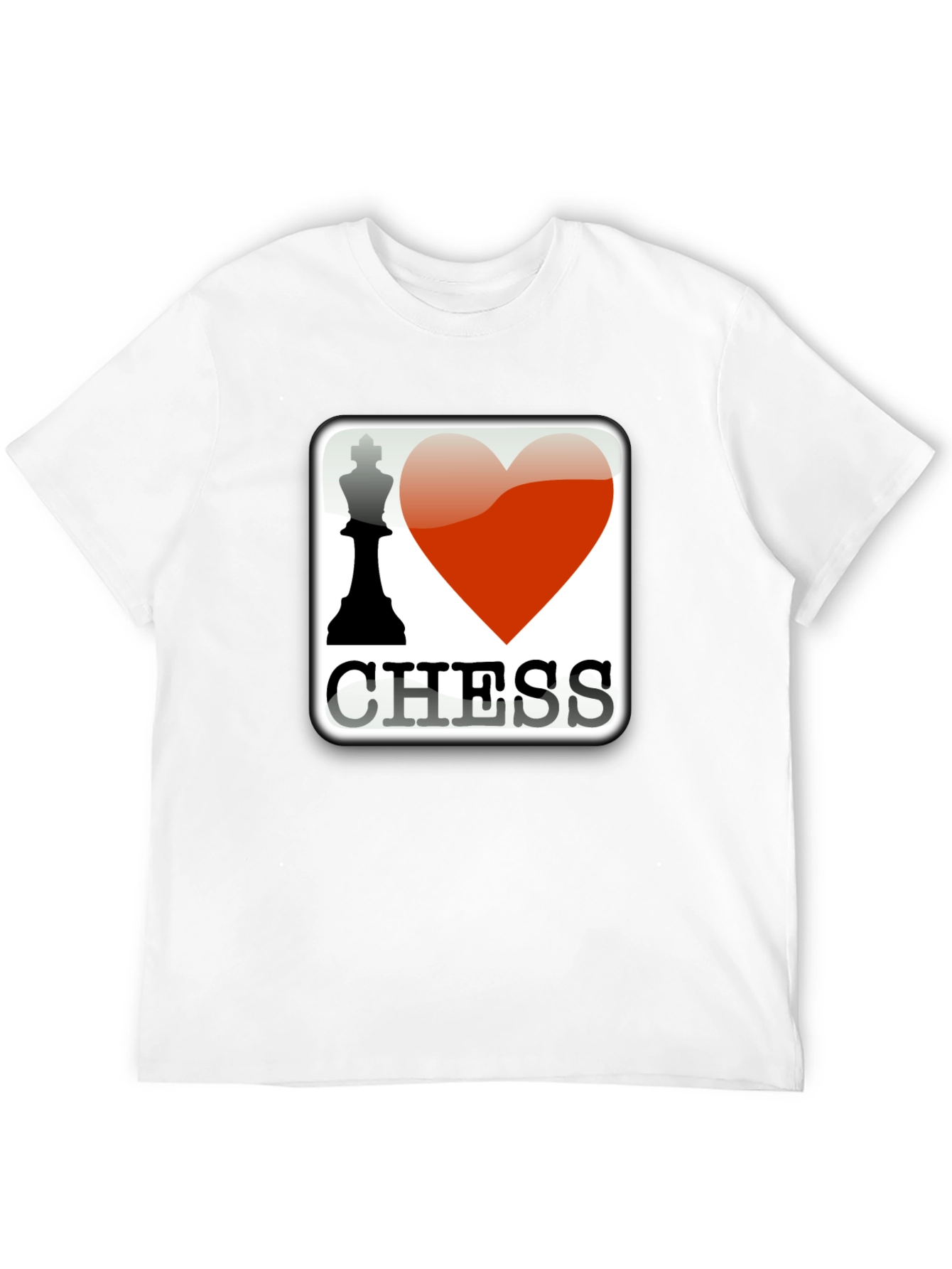 I Heart Chess Graphic T-Shirt - Black Cotton Tee