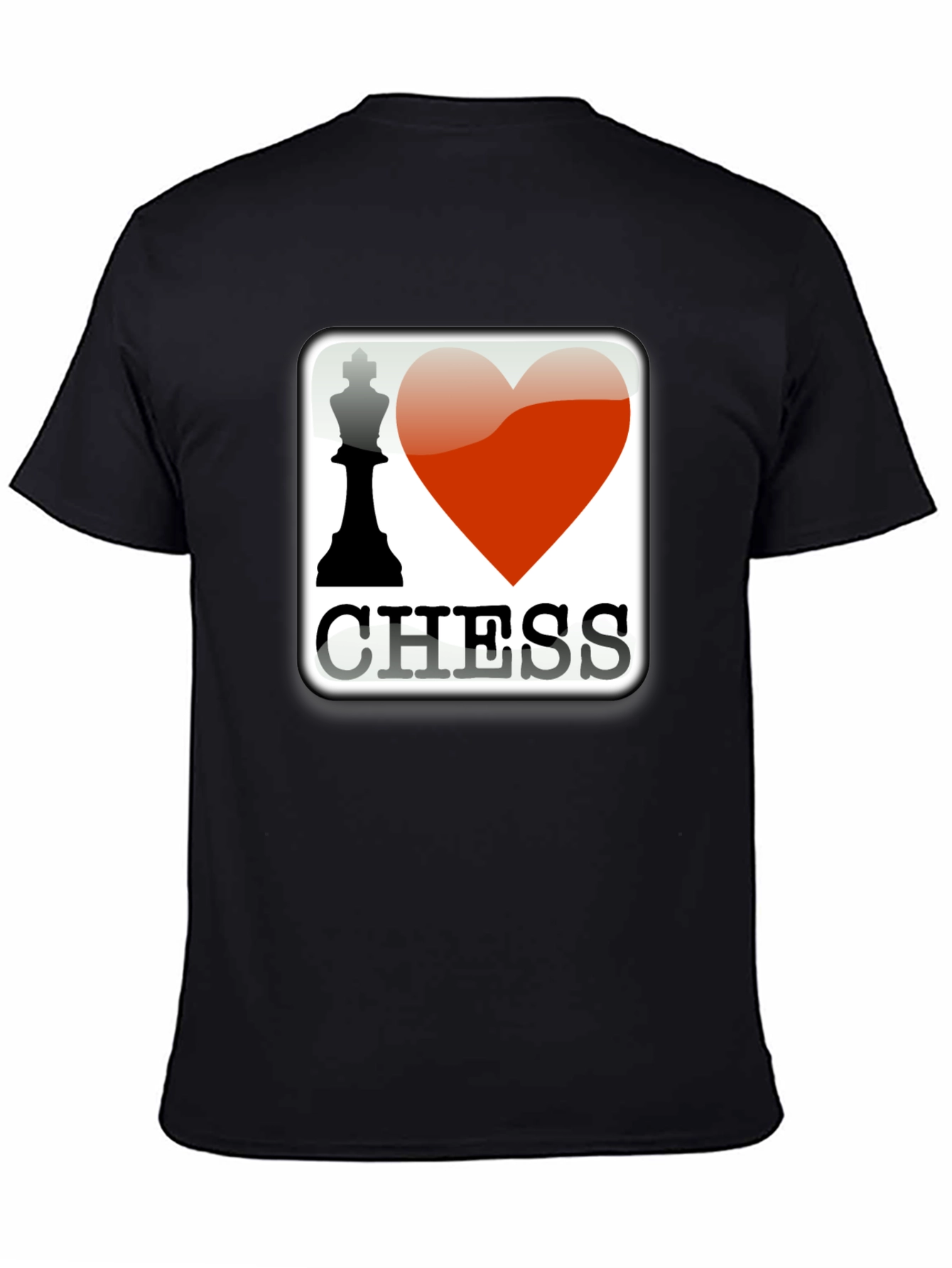I Heart Chess Graphic T-Shirt - Black Cotton Tee