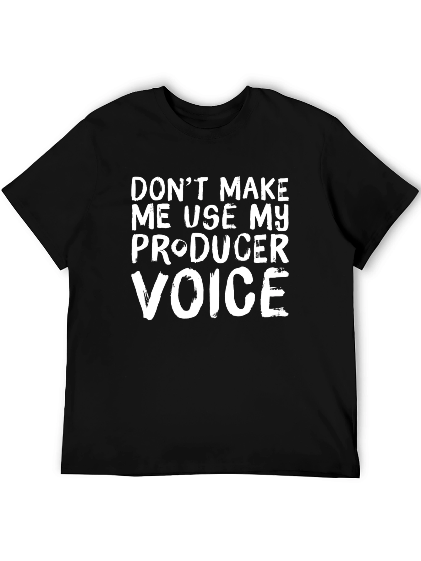 Producer Voice Graphic Tee - Black Crew Neck T-Shirt