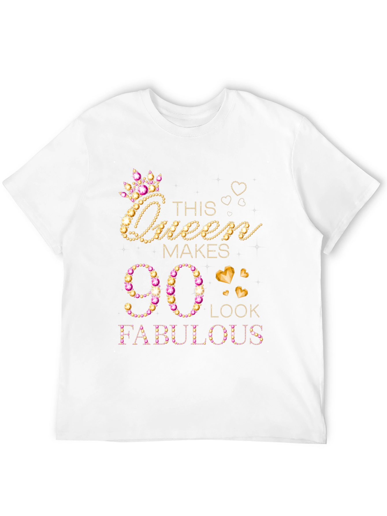 90th Birthday Queen T-Shirt - Fabulous at Ninety
