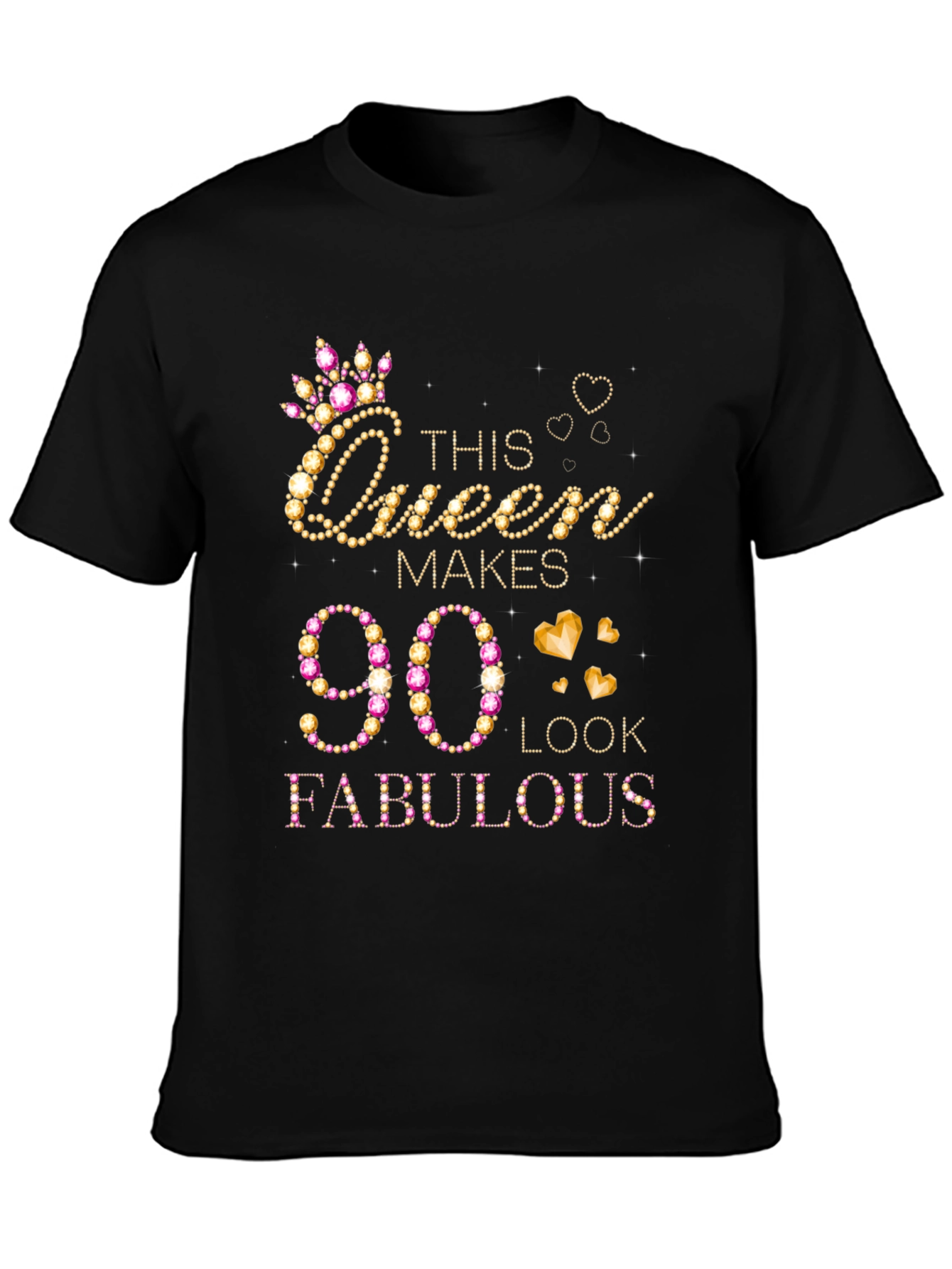 90th Birthday Queen T-Shirt - Fabulous at Ninety