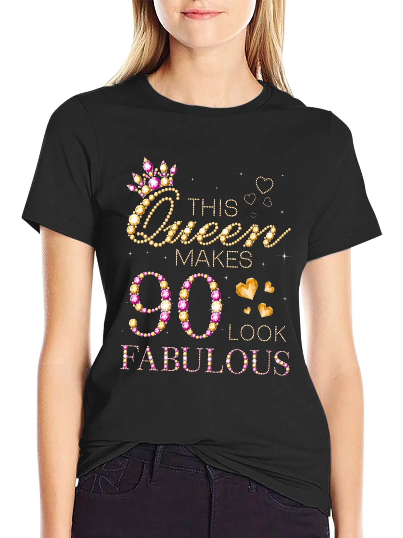 90th Birthday Queen T-Shirt - Fabulous at Ninety