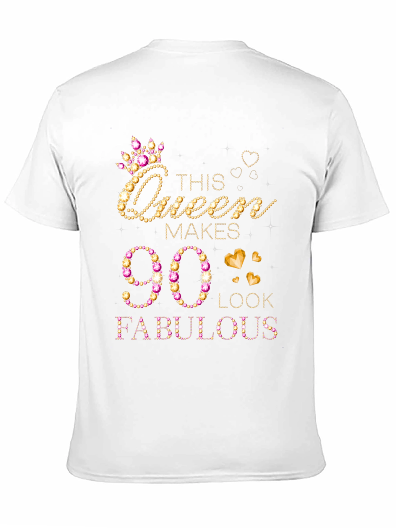 90th Birthday Queen T-Shirt - Fabulous at Ninety