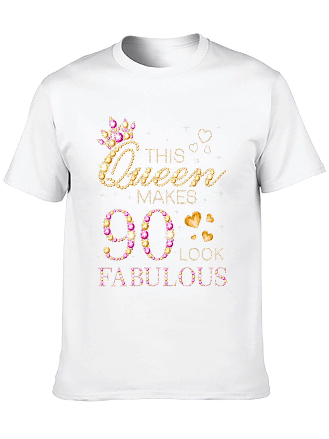 90th Birthday Queen T-Shirt - Fabulous at Ninety