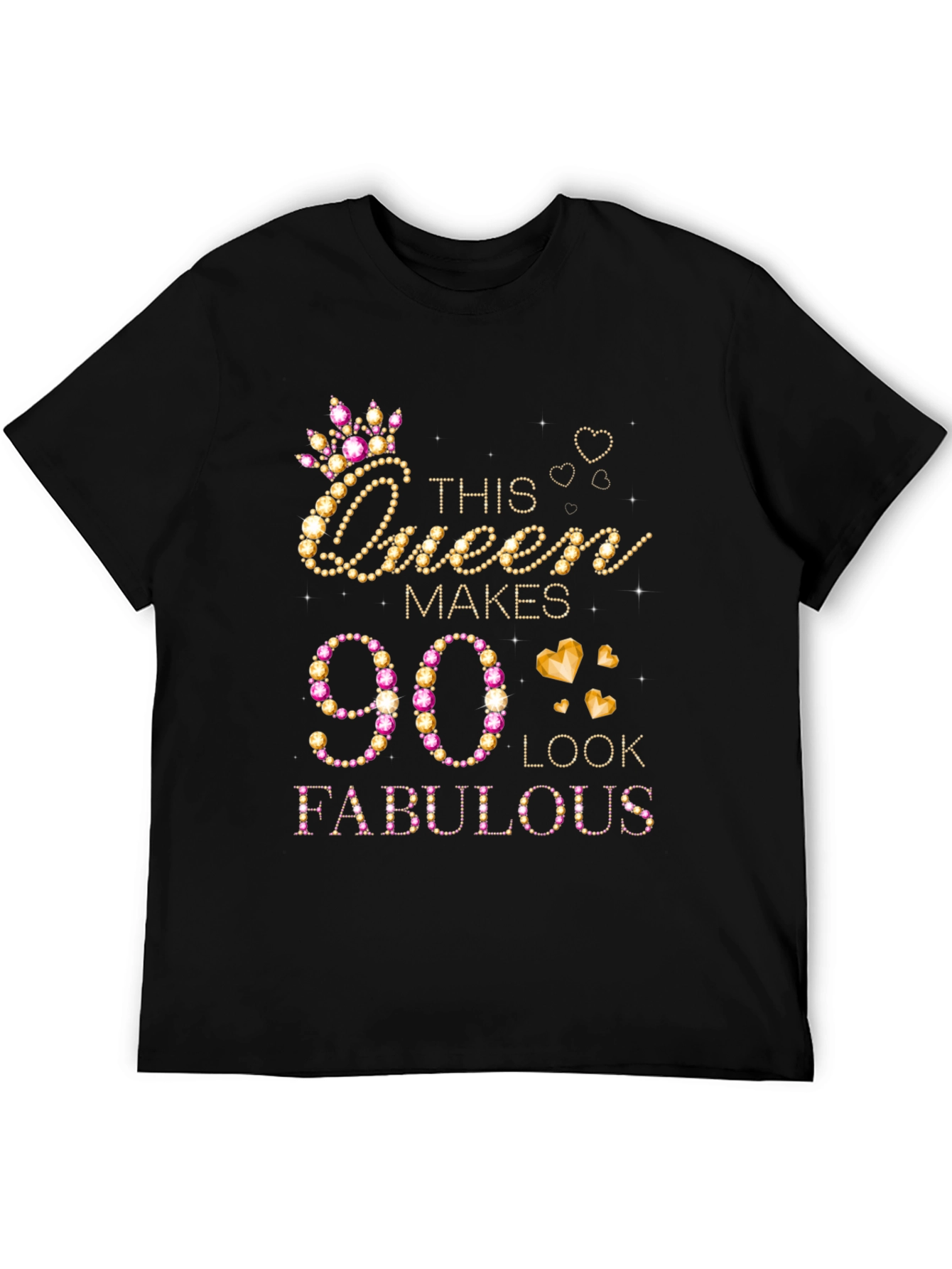 90th Birthday Queen T-Shirt - Fabulous at Ninety